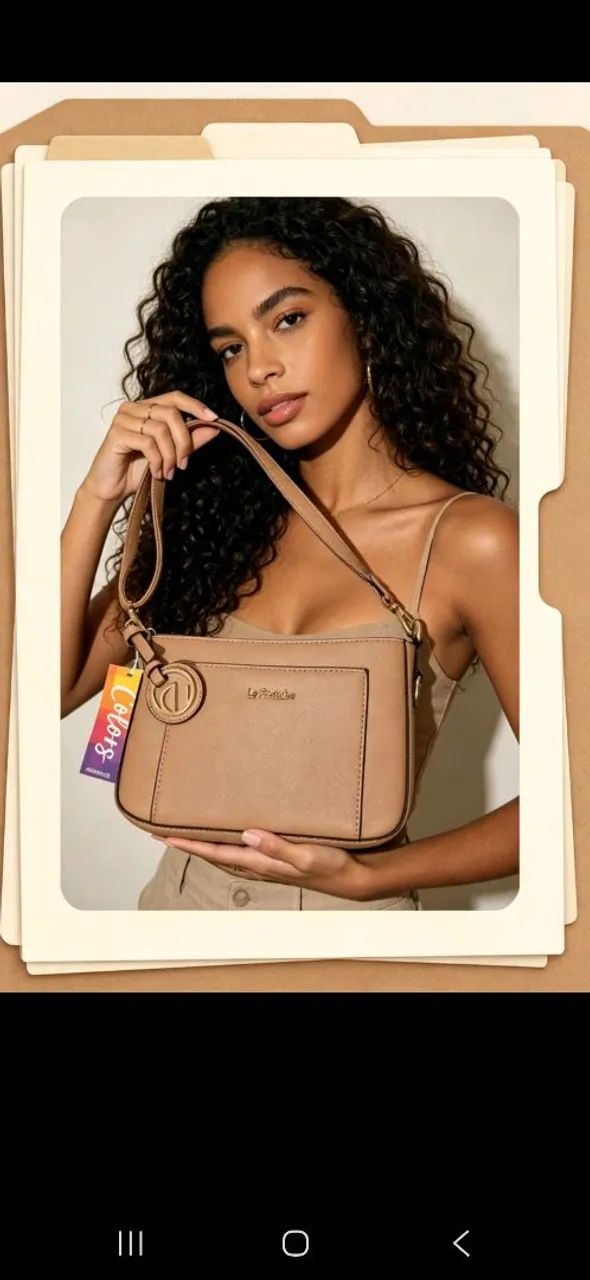 Bolsa LePostiche Bege média 