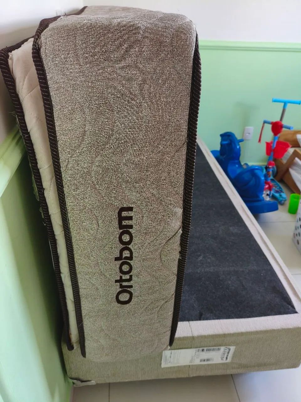 Vendo Base + Colchão Solteirão Ortobom  - Foto 5