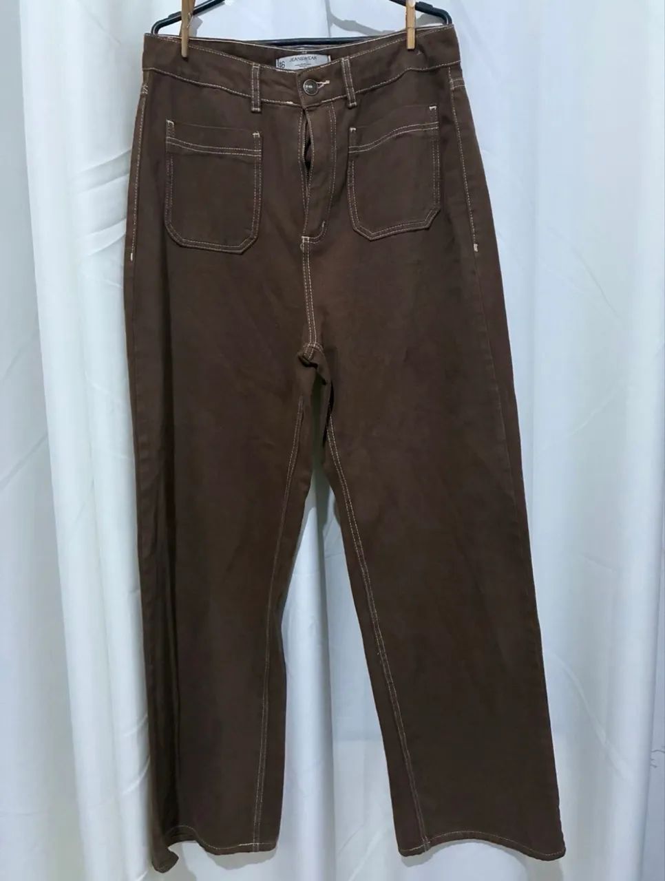 calça wide leg marrom c&a - Foto 4