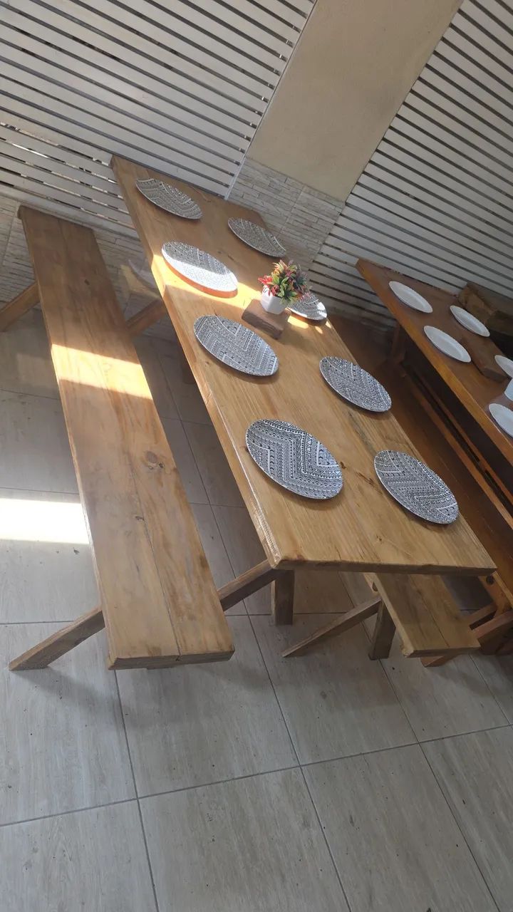 Mesa nova rústica para área gourmet área churrasco  - Foto 2