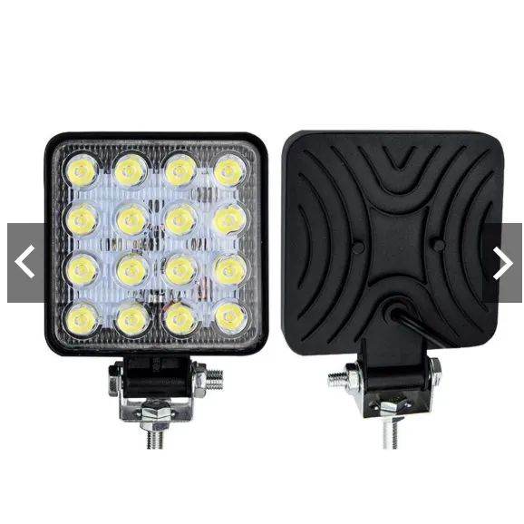 Quadrad Kit 4 Farol Milha 16 Led 48w 12v/24v Quadrad Off-road 6000k ...