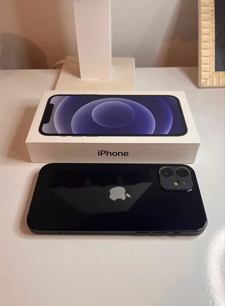 IPhone 12 64GB Preto + Caixa Original e Capa