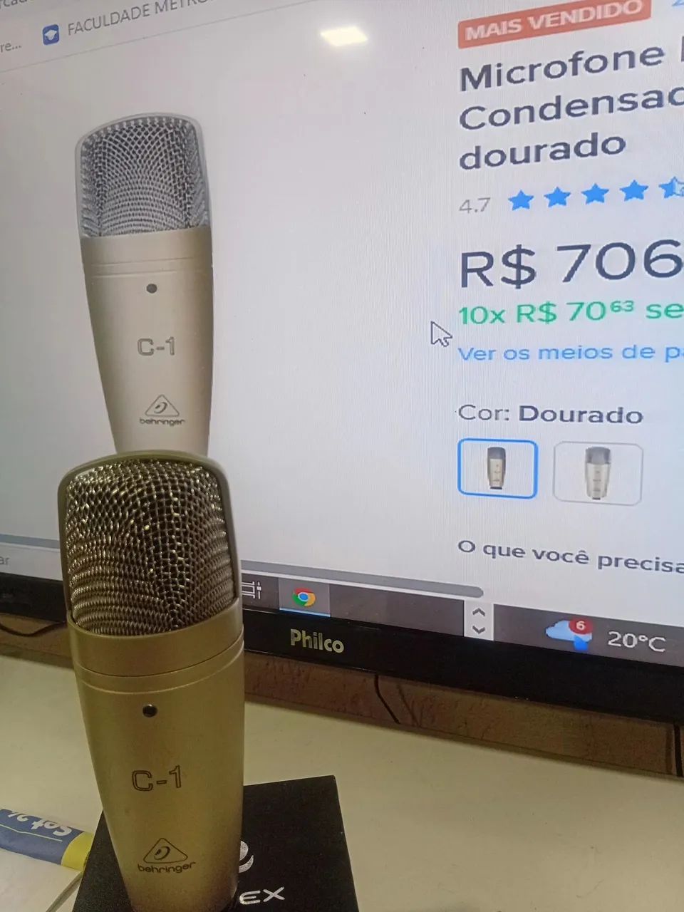 Microfone Condensador Behringer C1