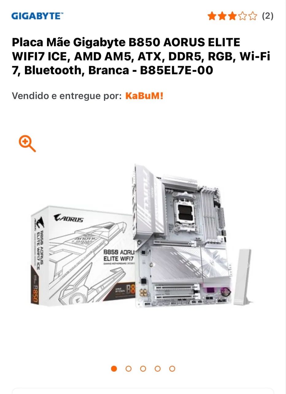 B850 aorus elite Wi-Fi 7 ice  - Foto 3