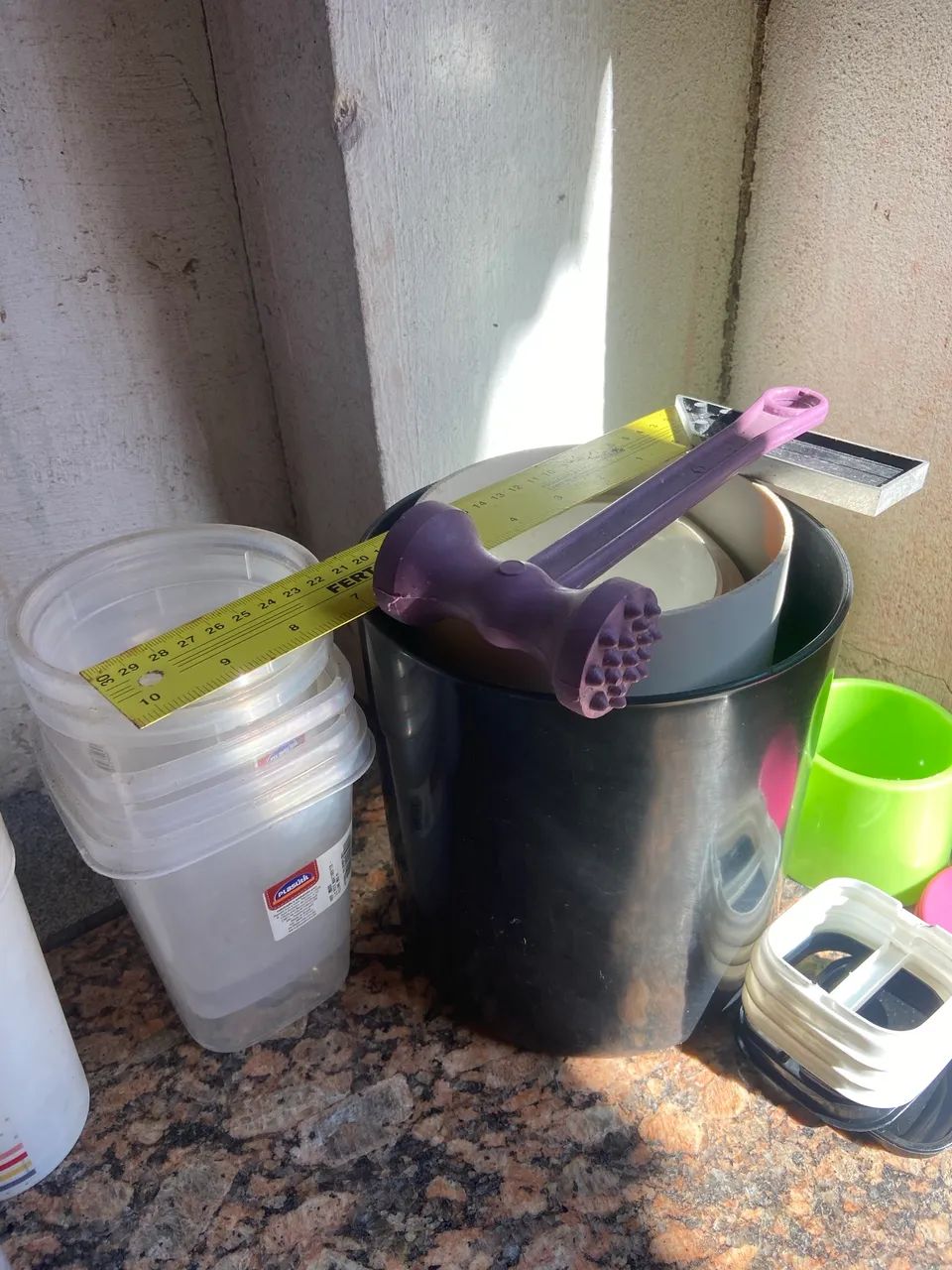 Utensílios para artesanato de concreto