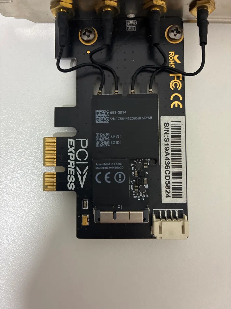 Placa Wi-Fi e Bluetooth BCM94360CD PCIe para Hackintosh - Foto 3