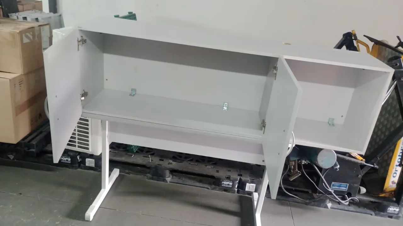 Armário multiuso branco 3 compartimentos - MDF - Foto 3
