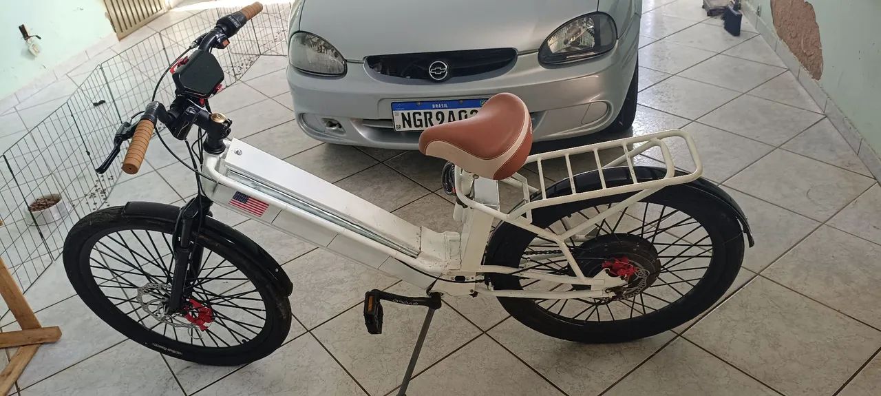 Bicicleta elétrica 800w com alarme e trava - Foto 2