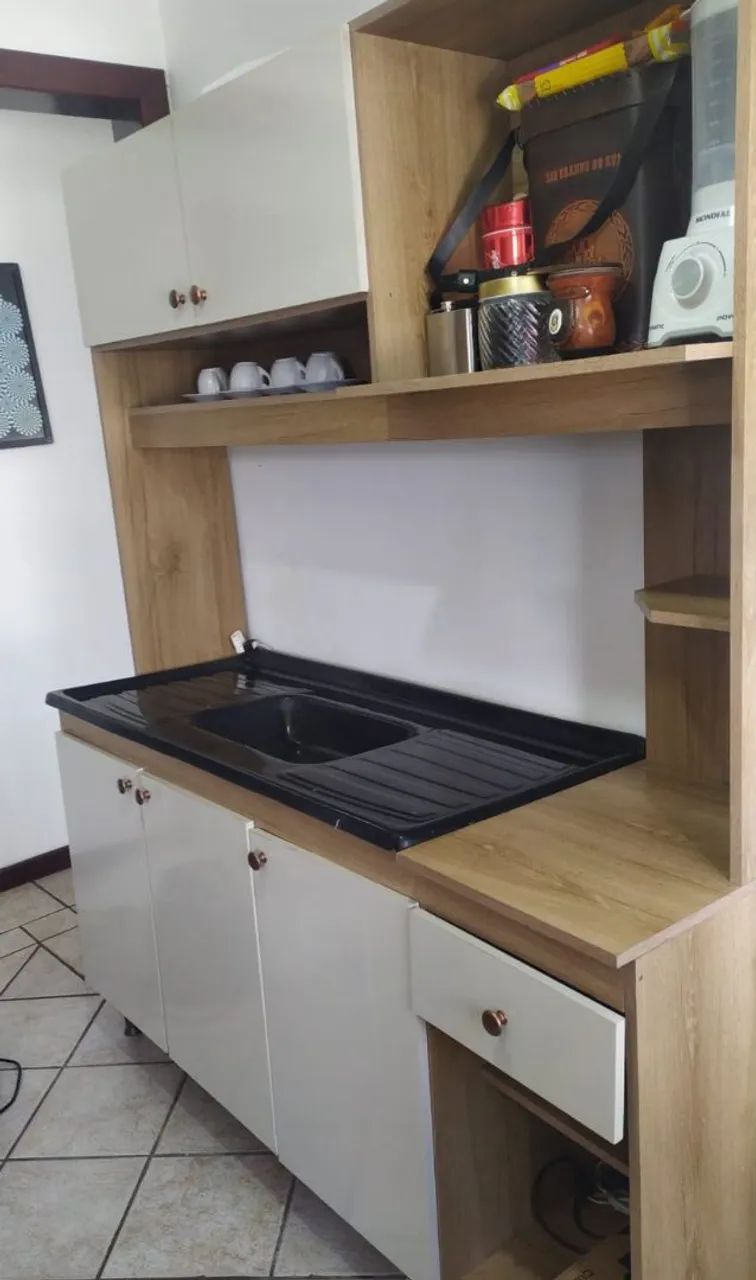 Vendo ou troco cama box casal usada e armário de cozinha com pia inclusa - Foto 4