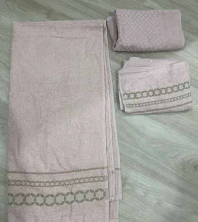 kit toalhas de 1 banho e 2 rosto rosa