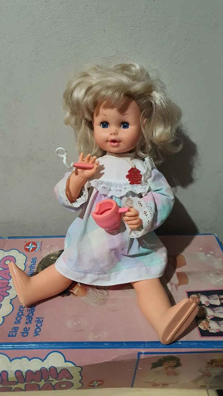 Boneca Bolinha de Sabão Antiga