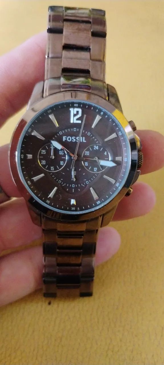 Relógio fóssil pulseira de aço  - Foto 3