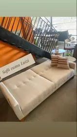 Sofá Cama Living Luizi 2,09m Linho - (Oferta)!! - Foto 3