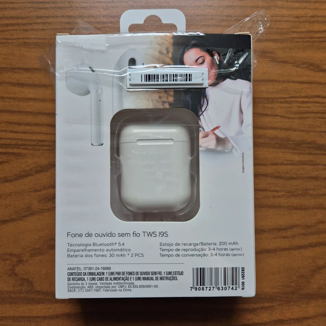Fone de ouvido sem fio Bluetooth branco TWS I9S - Loop Way - Foto 2