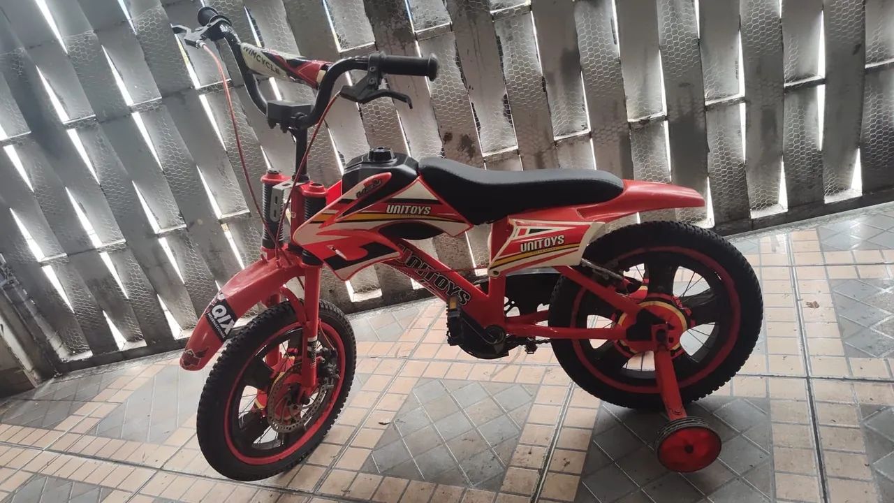 Bicicleta infantil aro 16 unitoys motocross