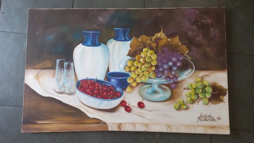 Uvas e vinhos - quadro