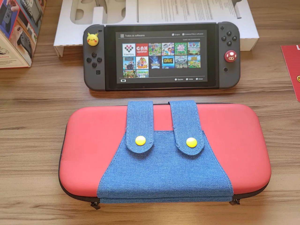 Nintendo Switch V2 desbloqueado + SD 256GB + Case - Foto 2