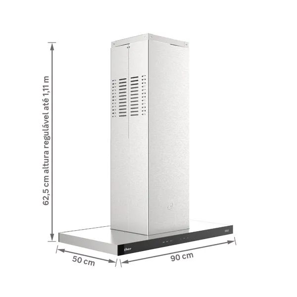 Coifa de Ilha Oster 90cm Inox 5 e 6 Bocas Touch Control OCFA590 220V - Foto 4