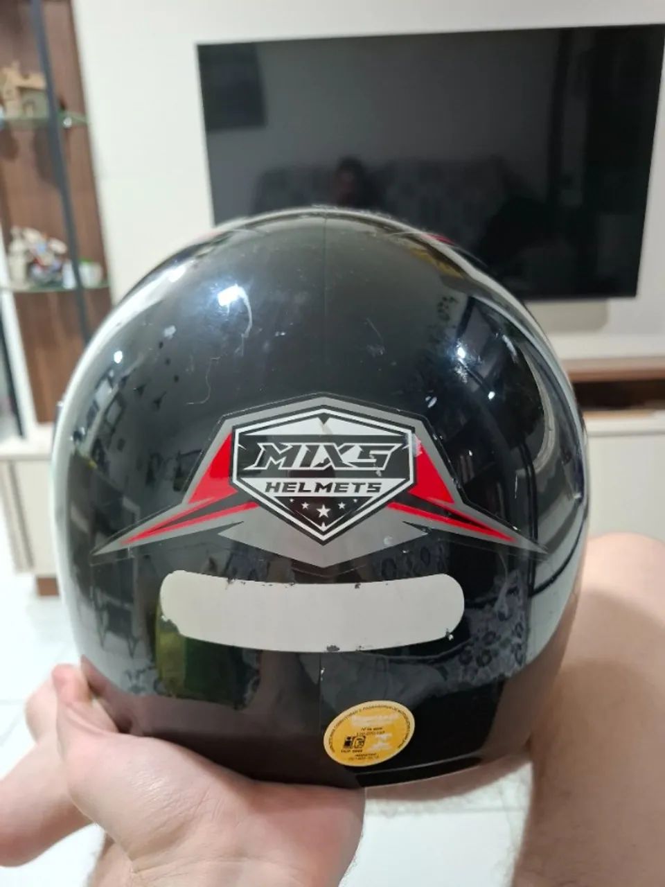 Capacete  Mixs Helmets Preto Usado - Foto 2