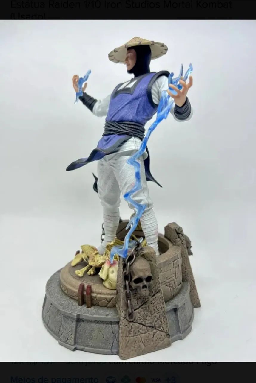 Estatua Raiden Art Scale 1/10 Iron Studios Mortal Kombat - Foto 4