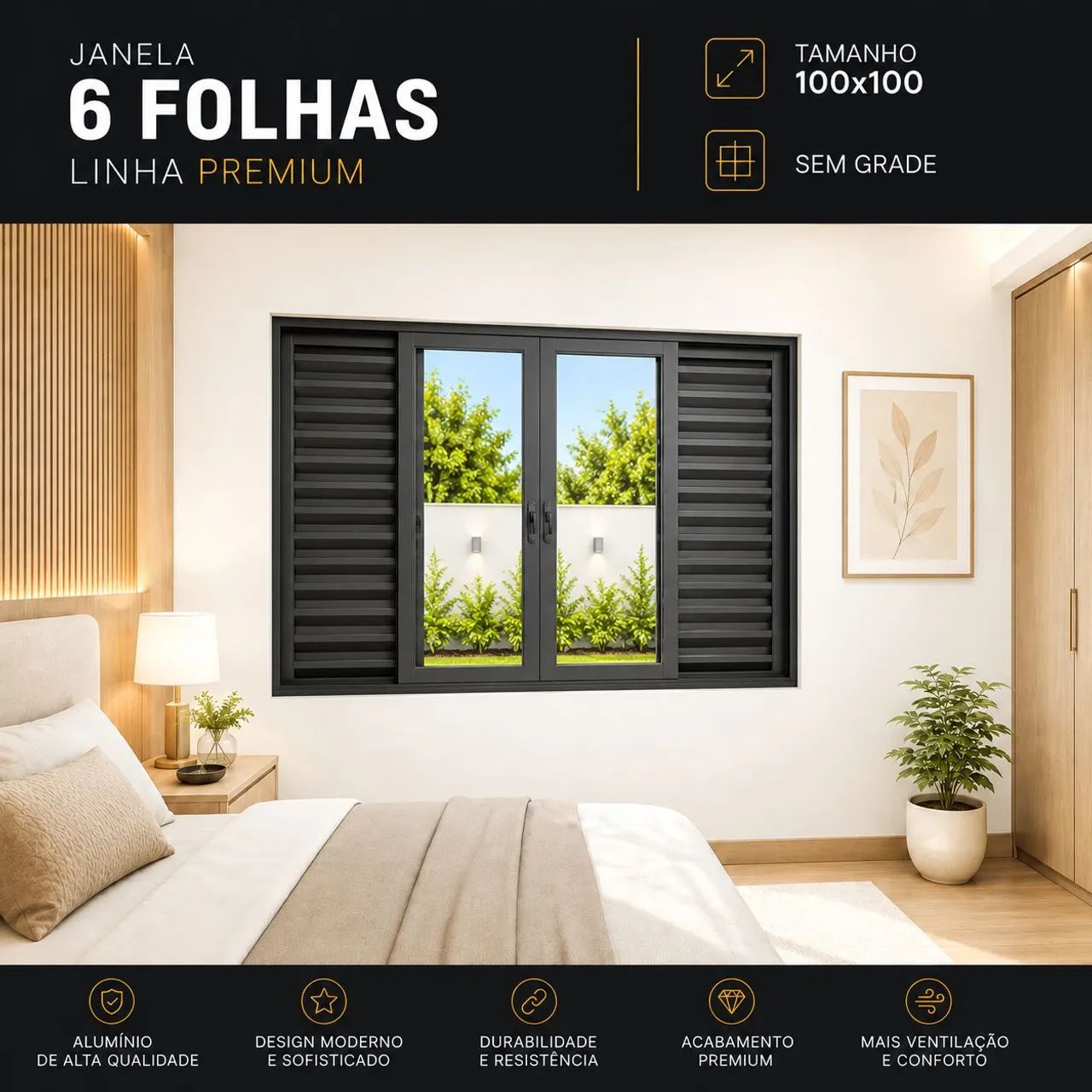 JANELA VENEZIANA 6 FOLHAS PREMIUM VEJA IMAGENS A SEGUIR COM PREÇOS E TAMANHOS