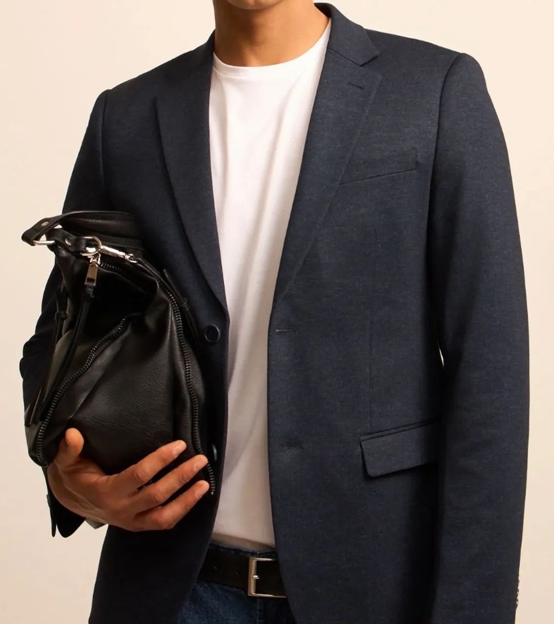 Paletó Super Slim Performance Com Bolsos Azul Escuro - Foto 3