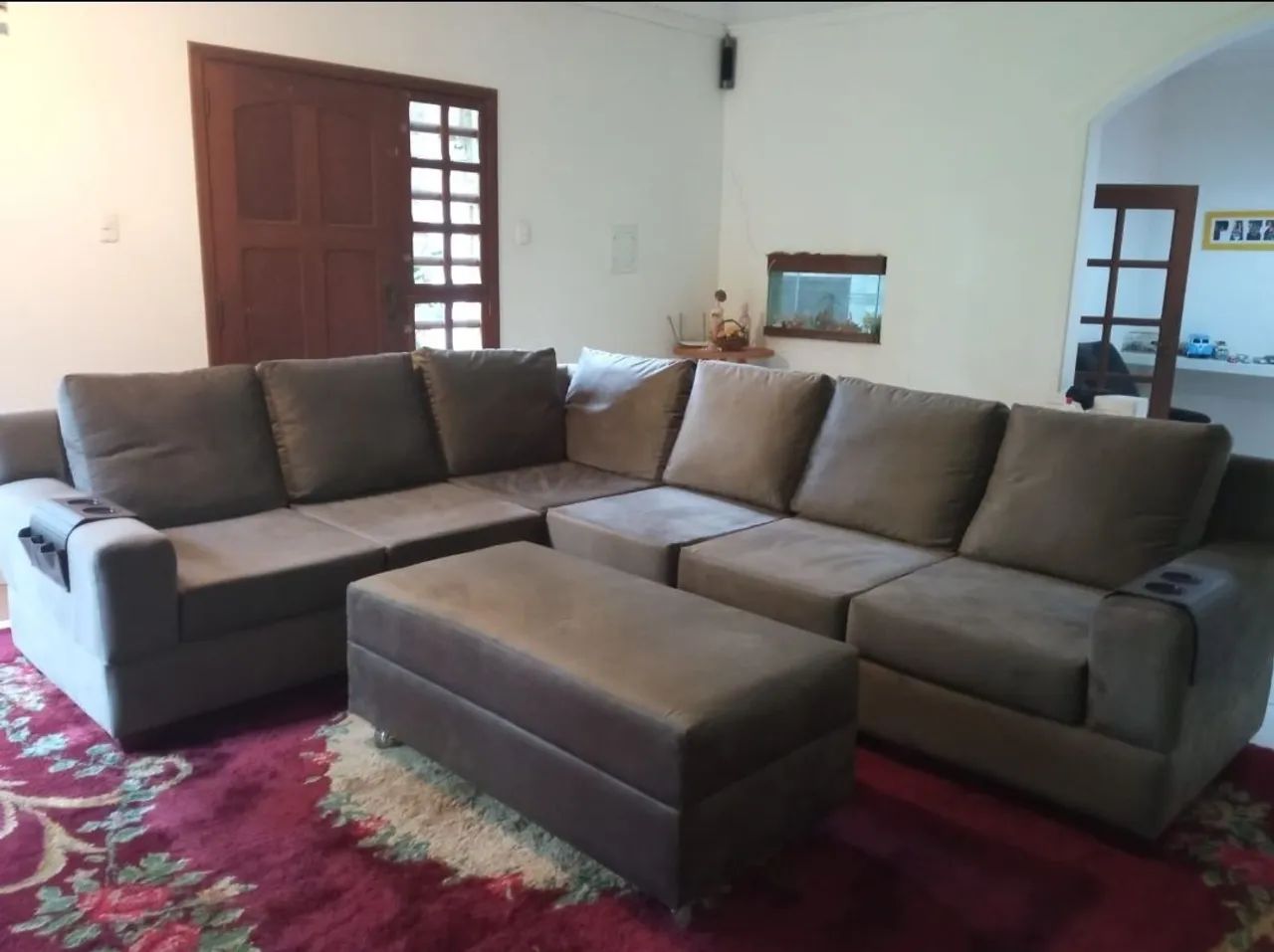Sofá em suede 3,00 por 2,4465578361144962121