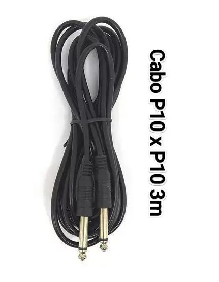 Cabo P10 x P10 Transferência de Áudio MBtech 3m Novo - Foto 2