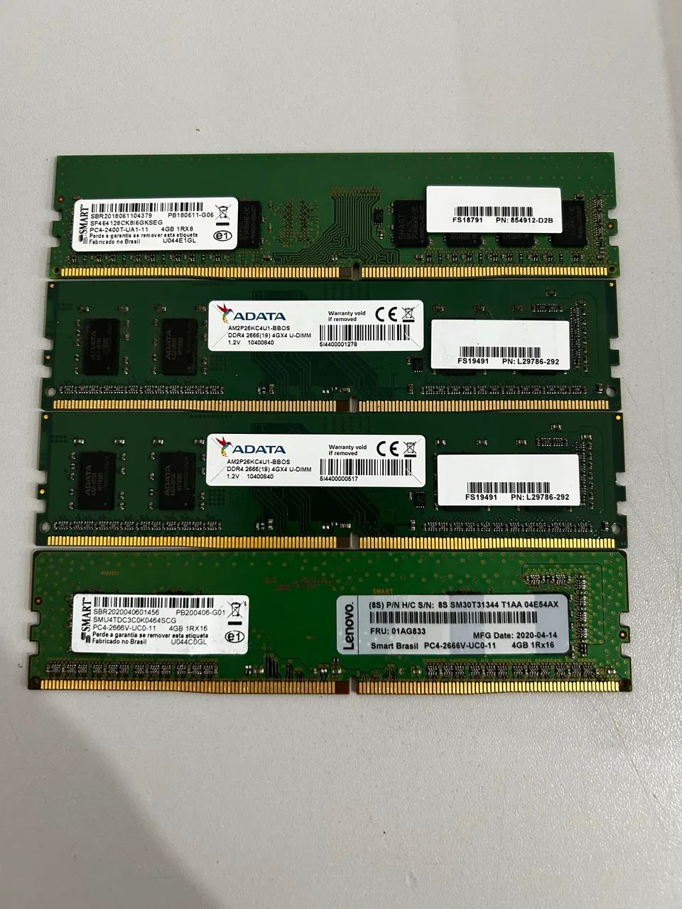 Memorias Adata/Smart DDR4 4gb