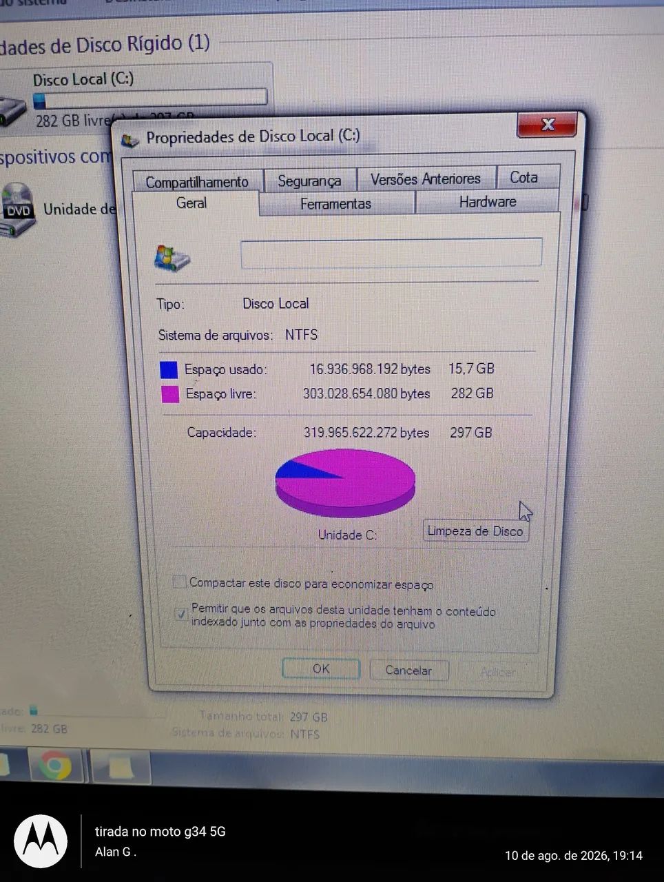 Notebook Lenovo G550 ( funcionando c/ algumas teclas ) veja no anúncio  - Foto 5