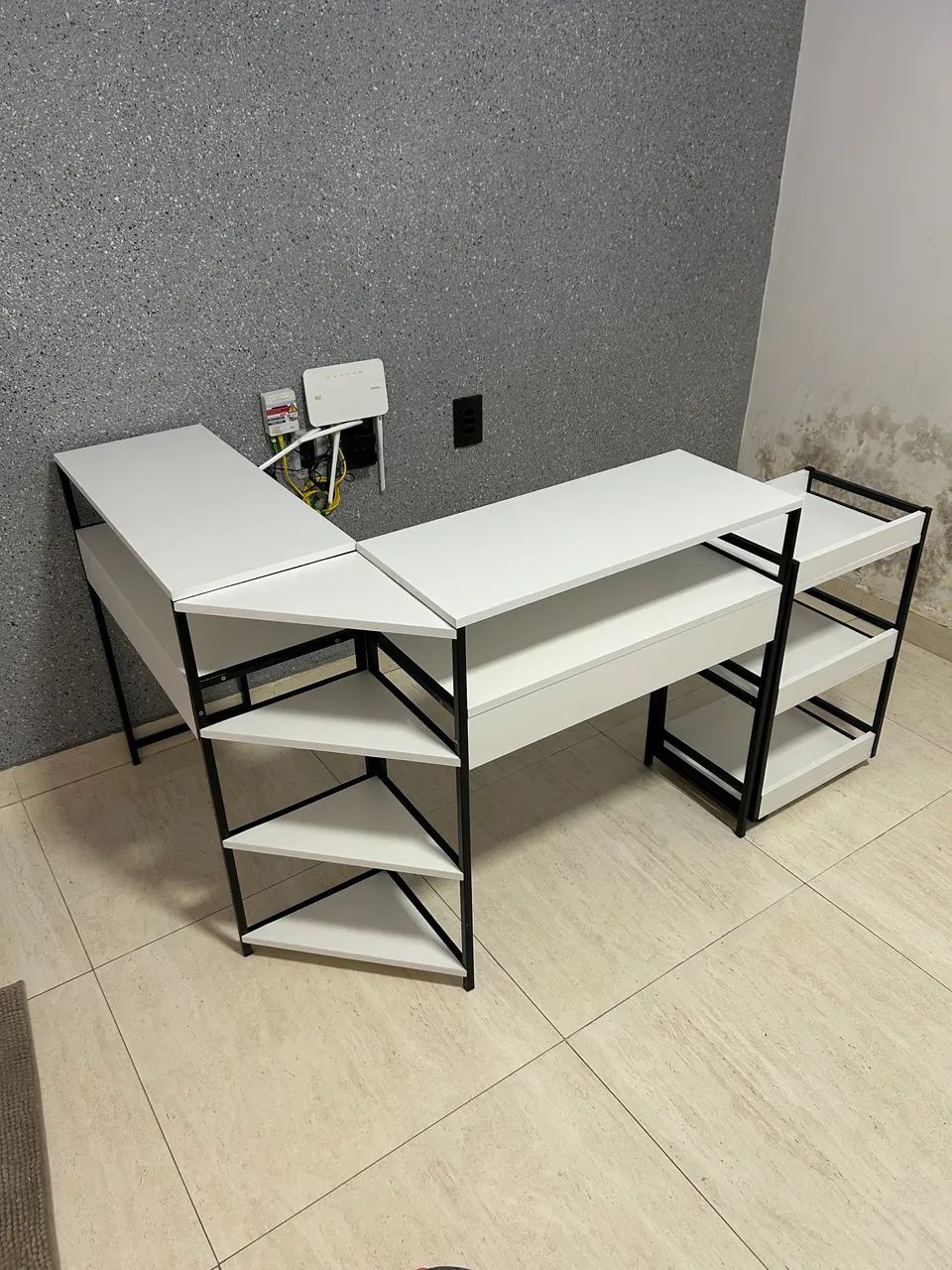 Mesa Manicure + Carrinho Auxiliar 100% MDF