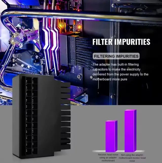 Adaptador TEUCER ATX 24 Pinos com ângulo de 90° - Foto 3