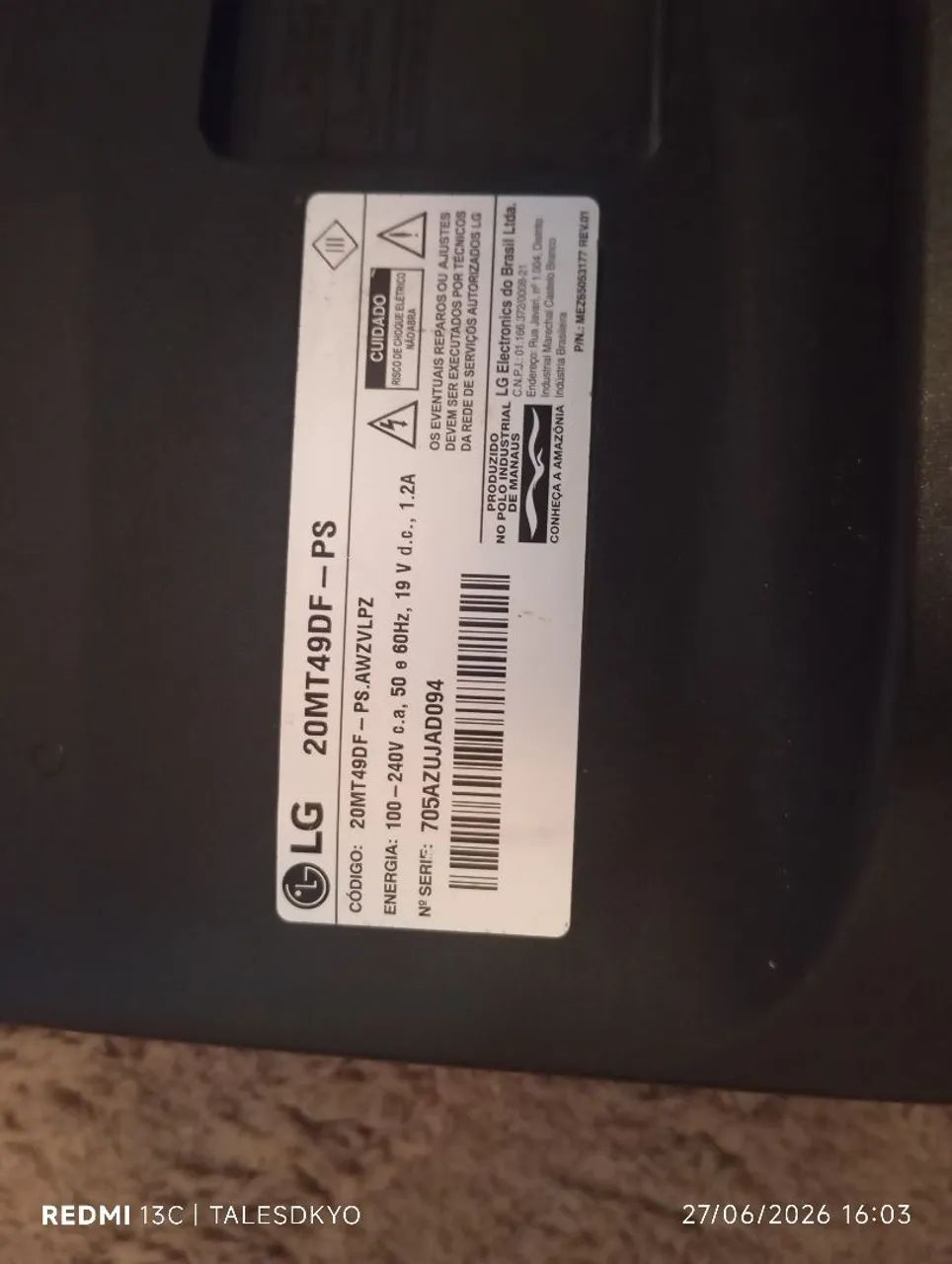 Vendo Tv/MONITOR LG 20 polegadas  - Foto 3
