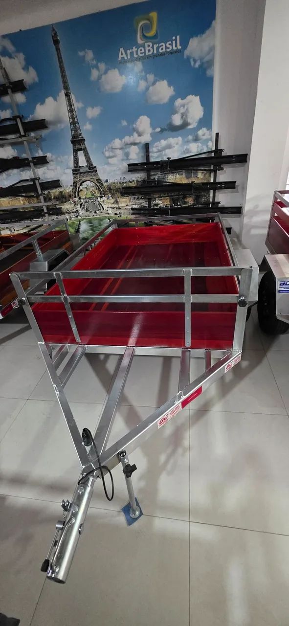 Carretinha 1,30x2,20 Modelo Fazendinha 0km! Pronta entrega Ano 2026!!! - Foto 3