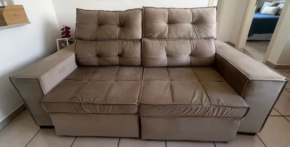 Sofá Retrátil 2,10 m - Espuma D28 - Foto 3