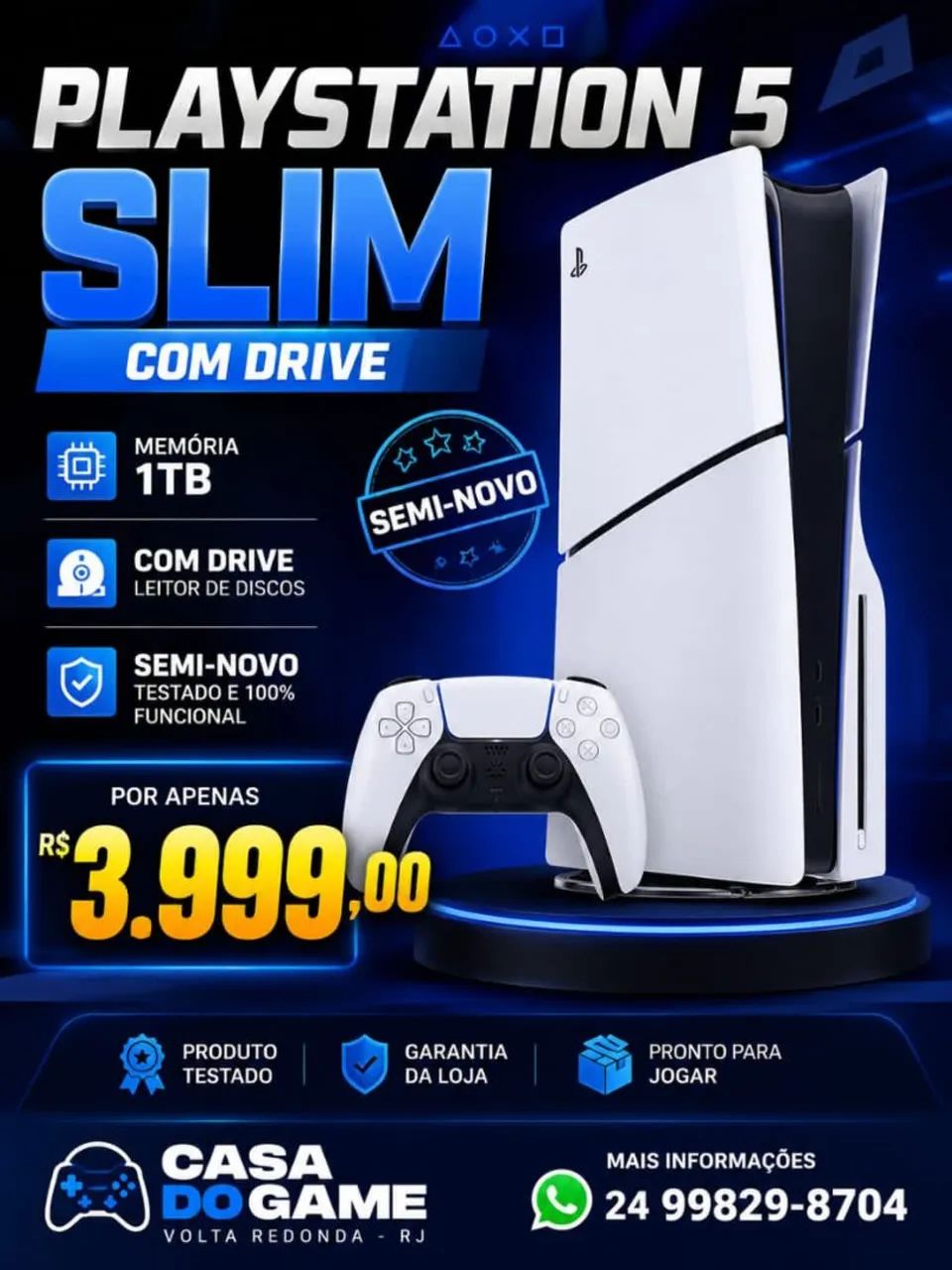 Play 5 mídia física 
