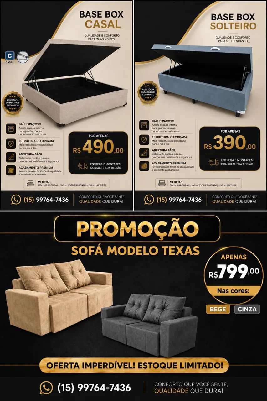 Sofás e boxe