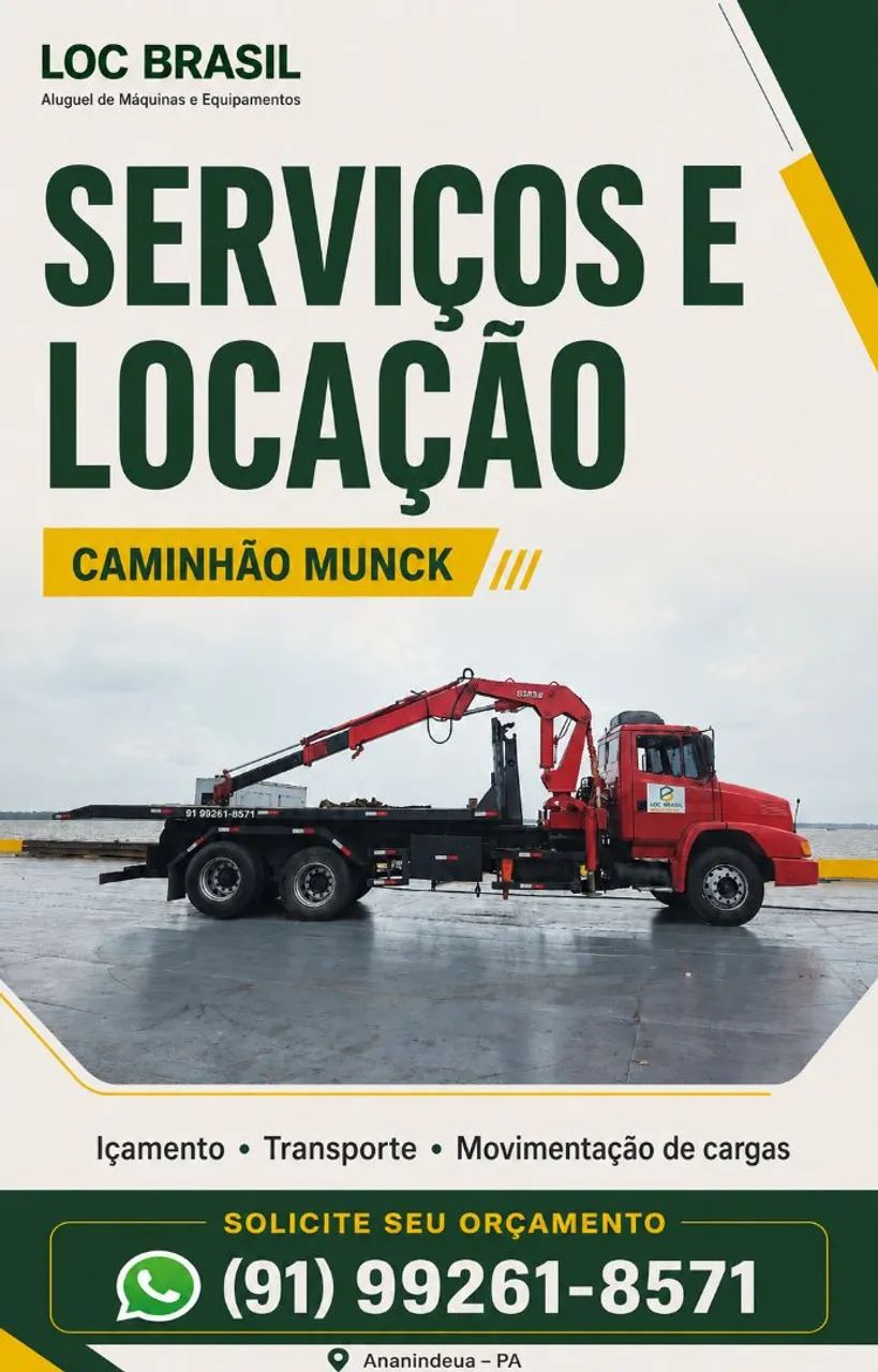 Locação caminhão munck