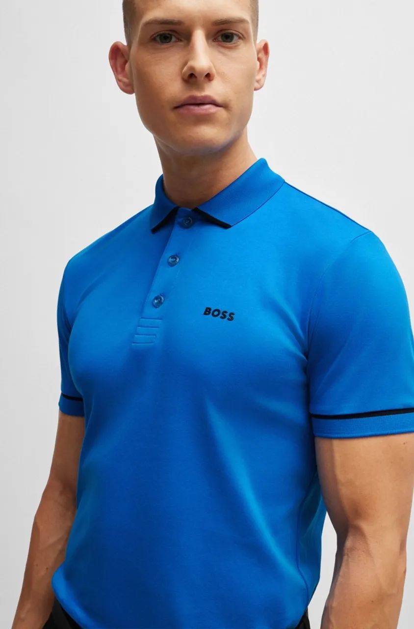 Camisa polo Hugo Boss Paule com logo  - Foto 4