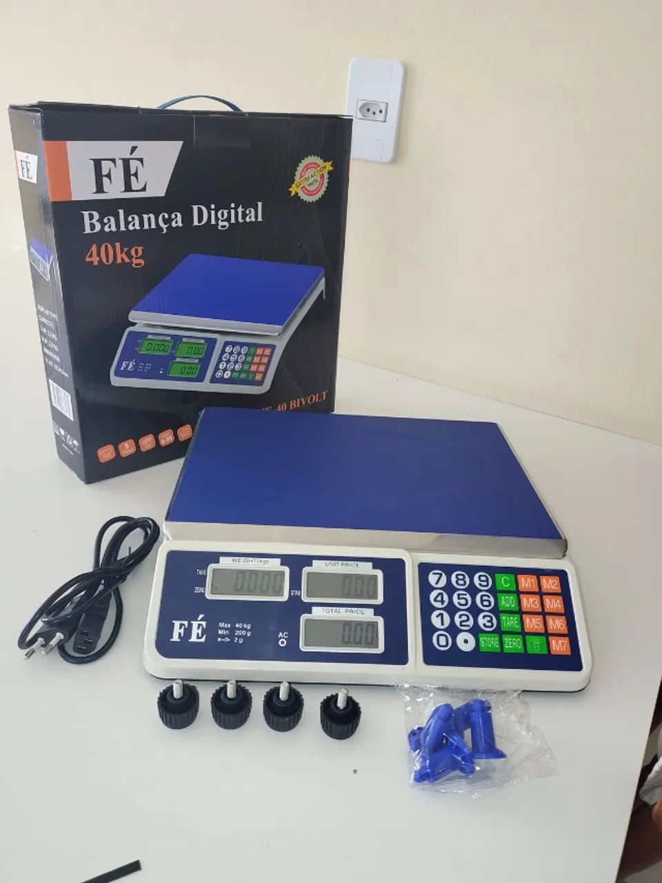  Balança Digital 40kg LED - Pronta Entrega para Feiras e Mercados Nova na Caixa