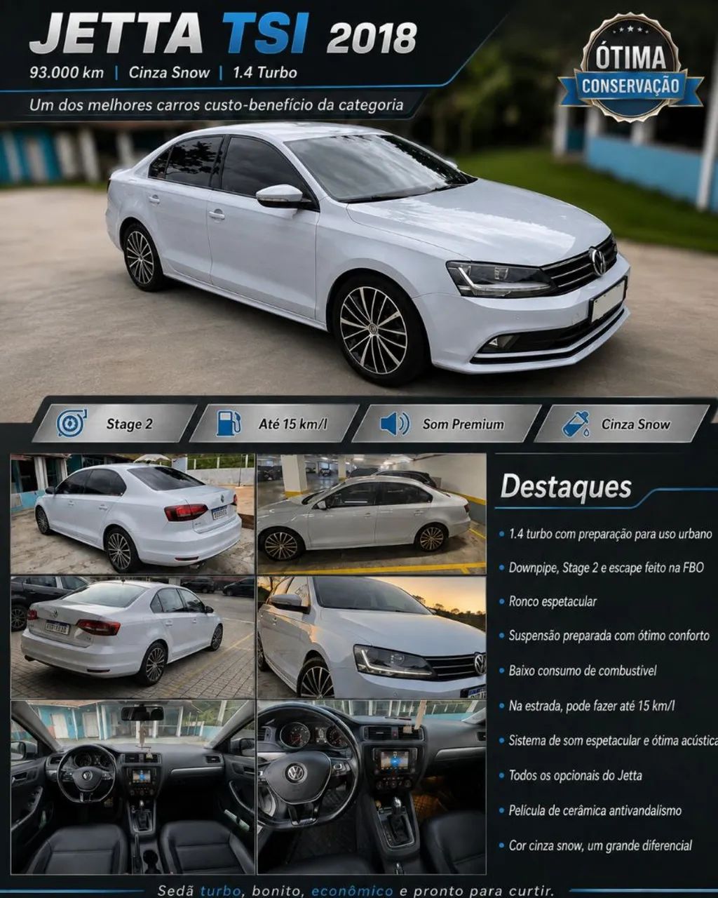 Volkswagen Jetta JETTA Comfortline 1.4 TSI 16V 4p Aut. 2018