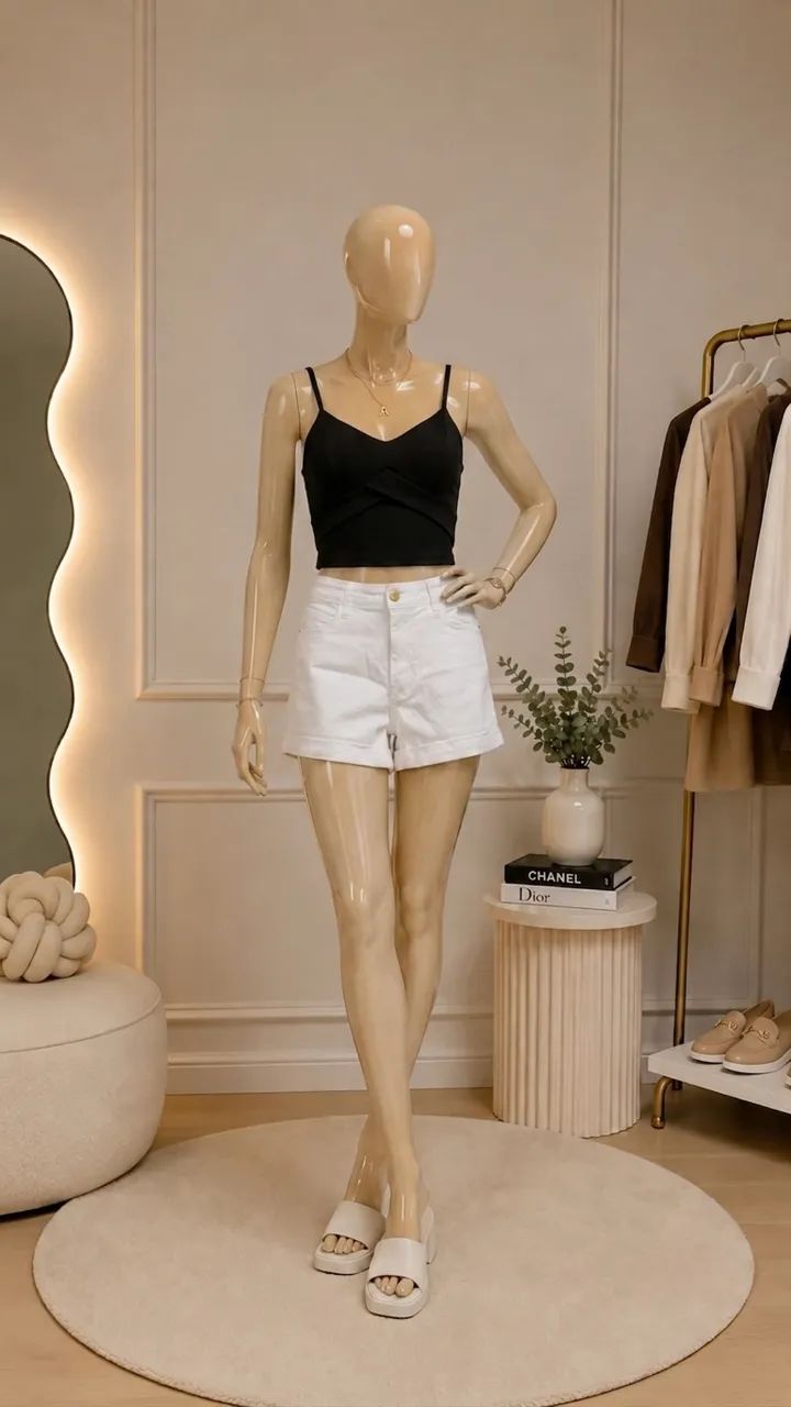 short jeans branco - Foto 2