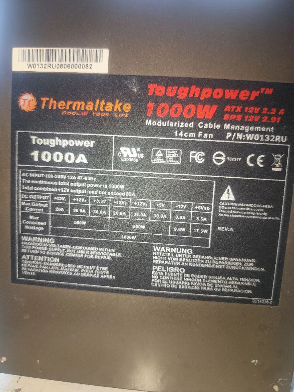 FONTE THERMALTAKE 1000W - Foto 3