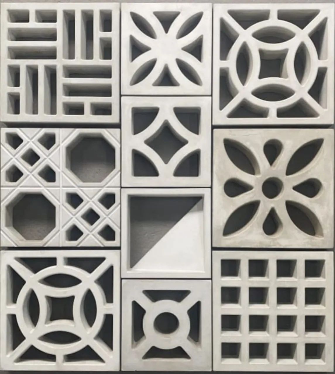 Blocos de ventilação cobogó e pingadeiras 