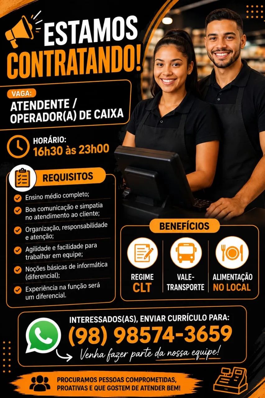Atendente/Operador(a) de caixa