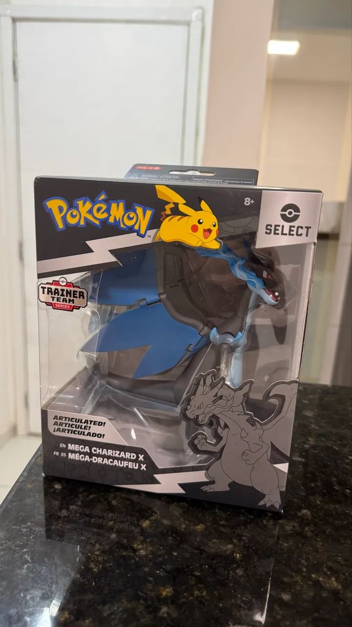 Mega Charizard X Select figure action Pokémon anime boneco estátua