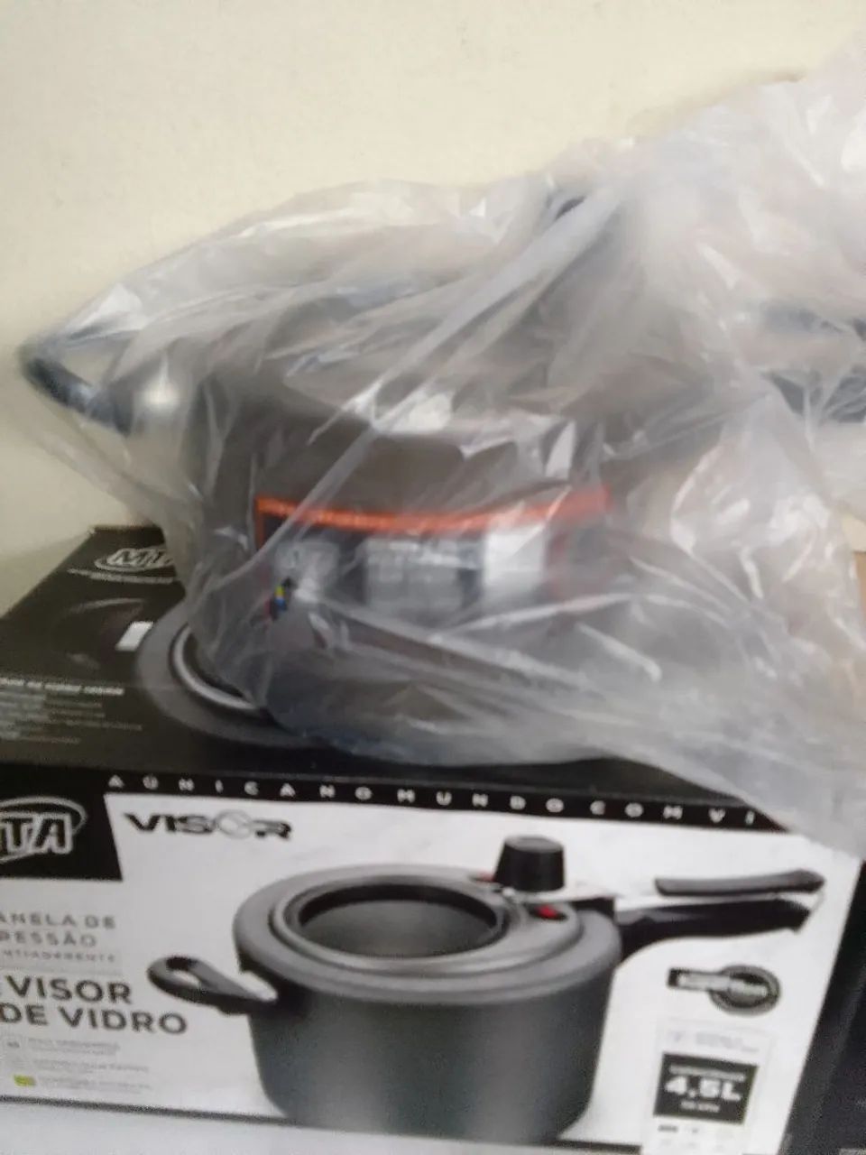 Panela Pressão Visor Vidro 4,5 L - Nova  - Foto 2