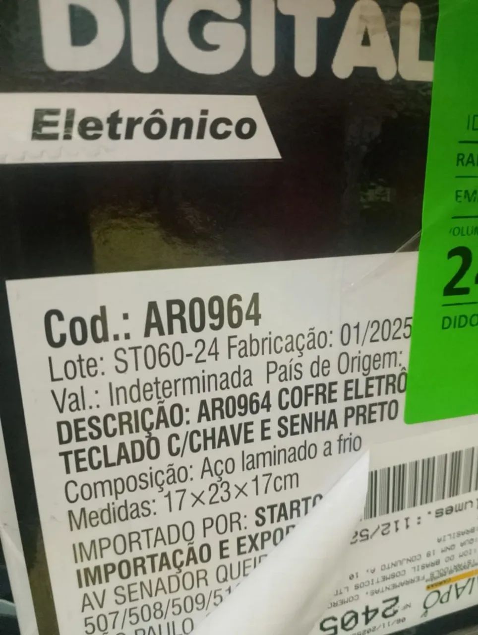 Cofre digital e chave 174,99 reais  - Foto 3