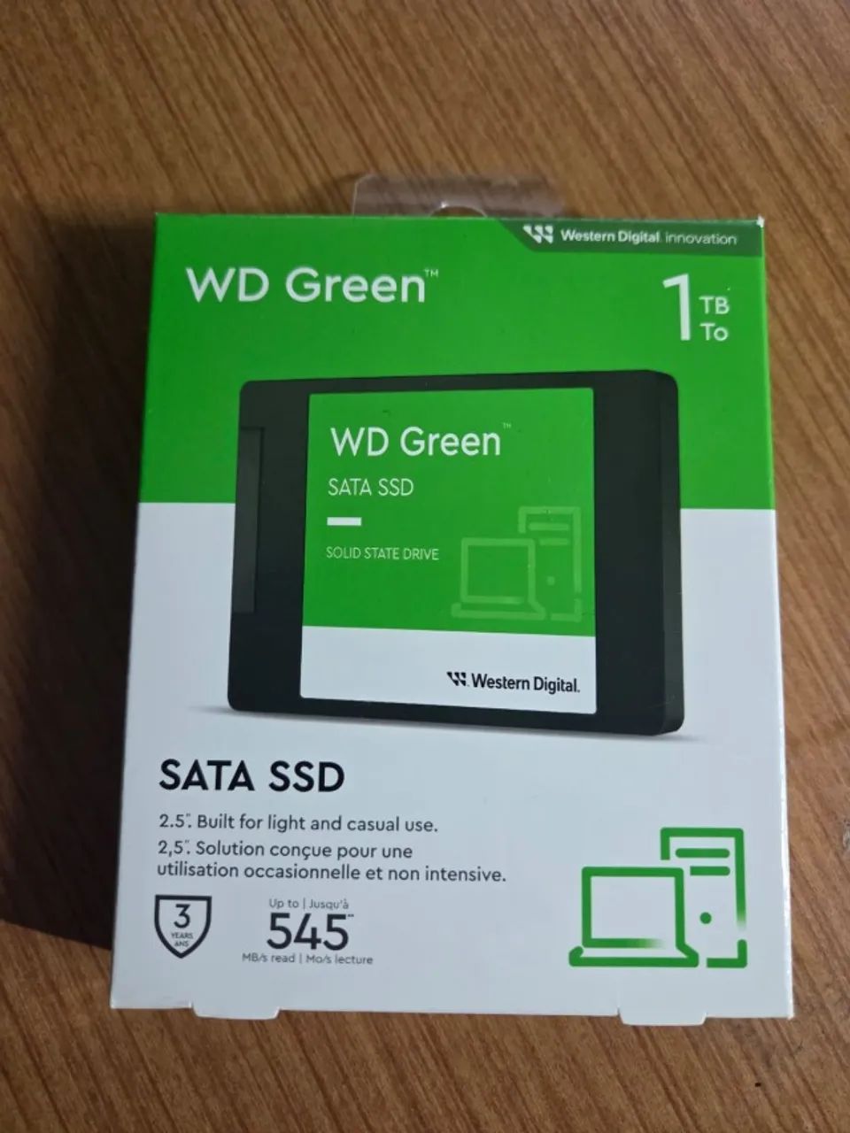 SSD 1TB WD Green, 2.5p, SATA 3 Novo - Lacrado - Armazenamento