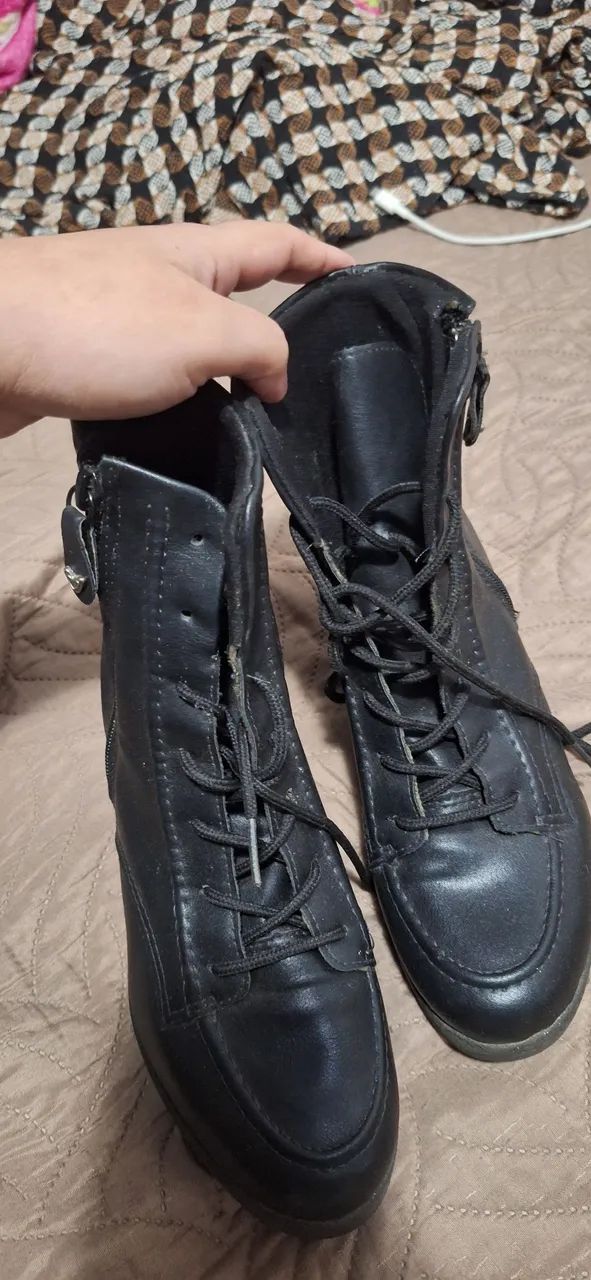 Bota com salto N36 - Foto 2